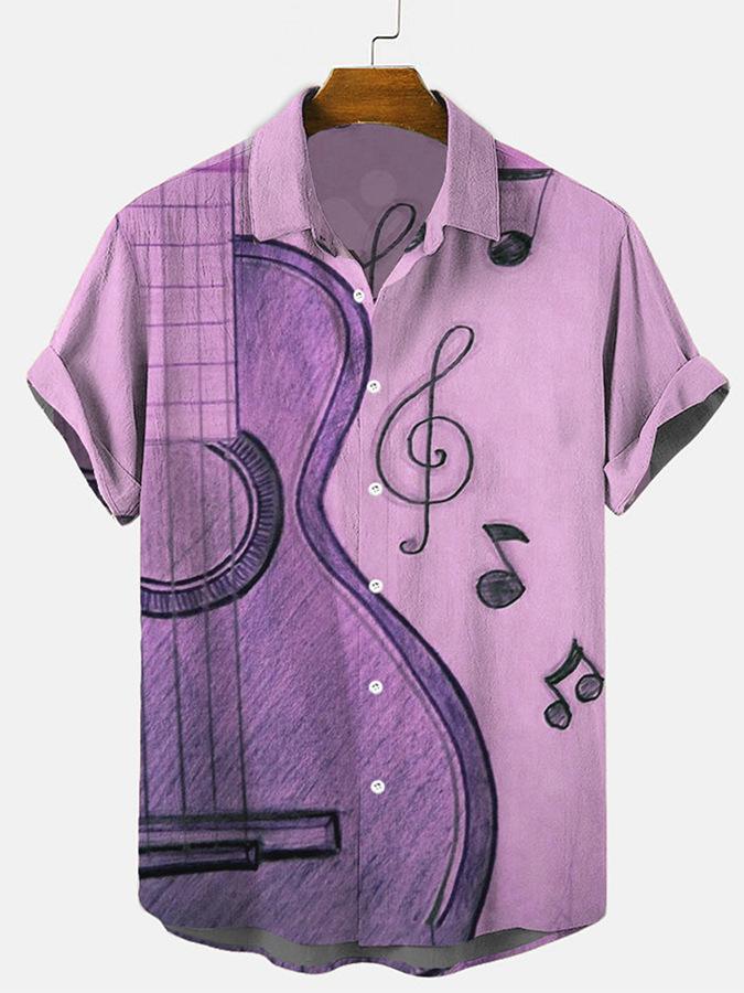 Summer Large Size Men's Casual Fashion 3D Digital Printing Short Sleeve Shirt Men's