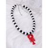 1pc Fashionable Beaded Lobster Pendant Necklace, Versatile Beach Vacation Style