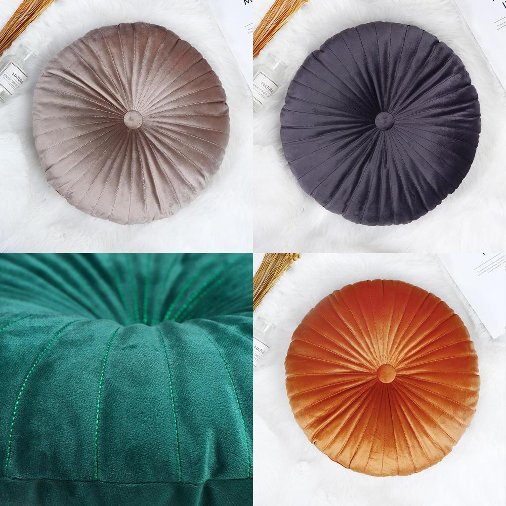 Cozy Round Pumpkin Back Seat Chair Cushion With Soft Velvet Touch And Durable Design