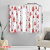2pcs 2D flat printing Merry Christmas Curtain Red Christmas Tree White Versatile Fabric Without Electricity Family Party Use for