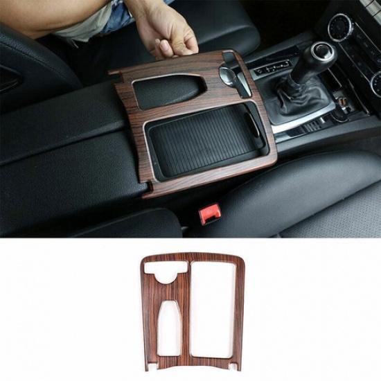 For Benz W204 C-Class 2008-2014 Wood Grain Inner Gear Shift Box Panel Cover Trim