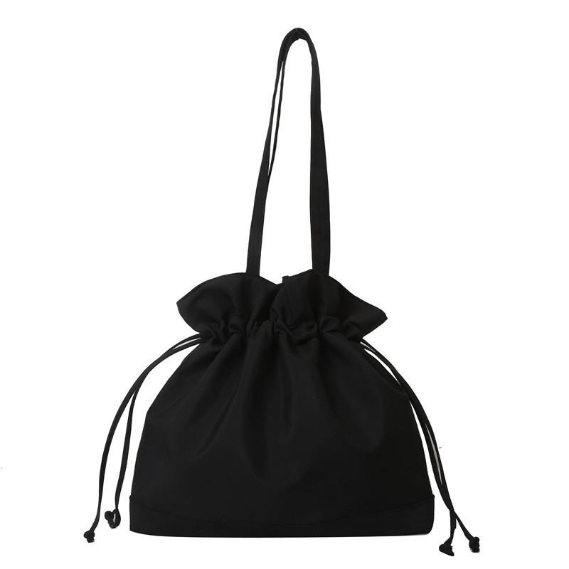 Trendy Street Style Bucket Bag For Women Winter Large Capacity White Shoulder Bag