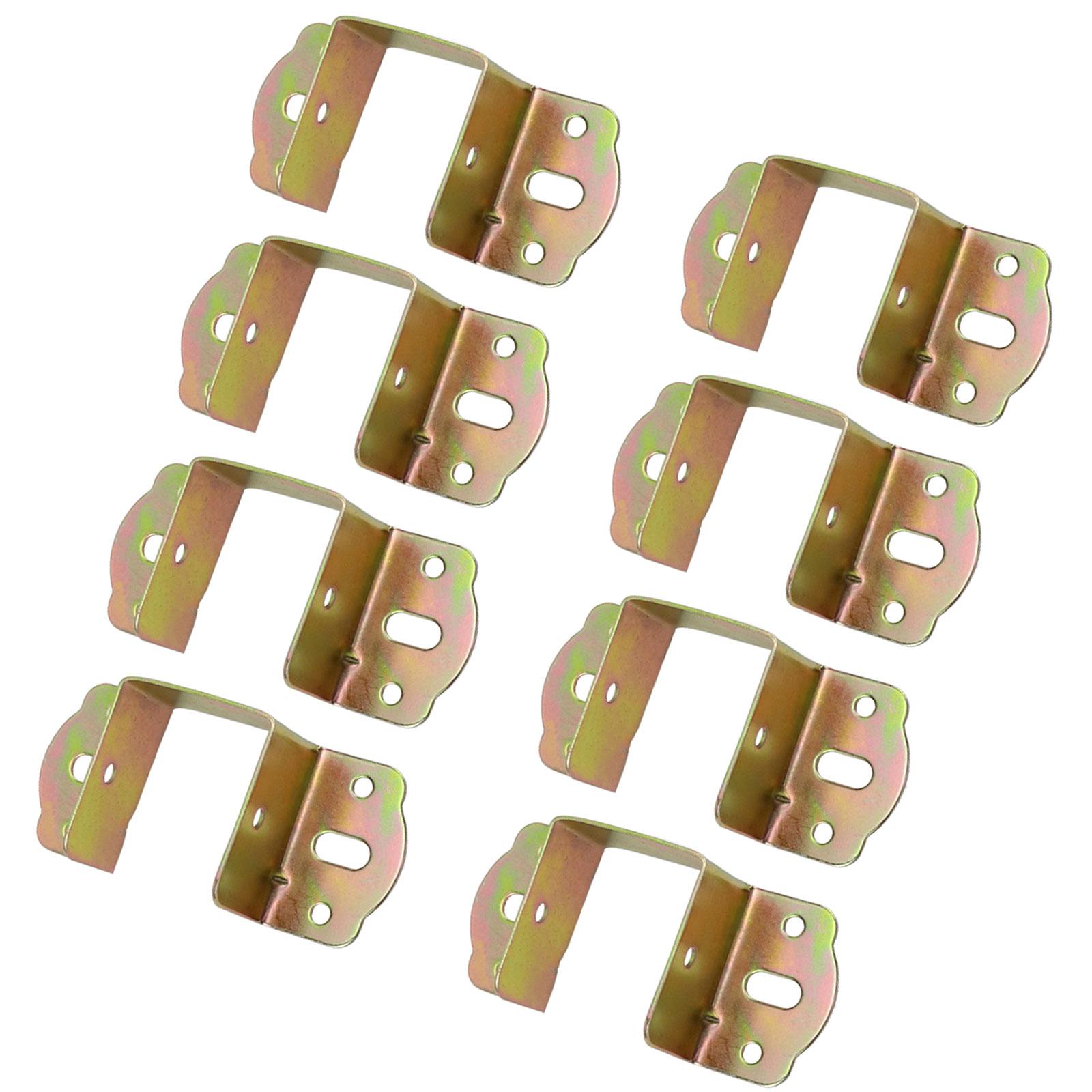 

8 шт. Кронштейны-стабилизаторы каркаса кровати, Петли для кровати, Держатели каркаса кровати, Простая установка для безопасной и стабильной среды для сна E