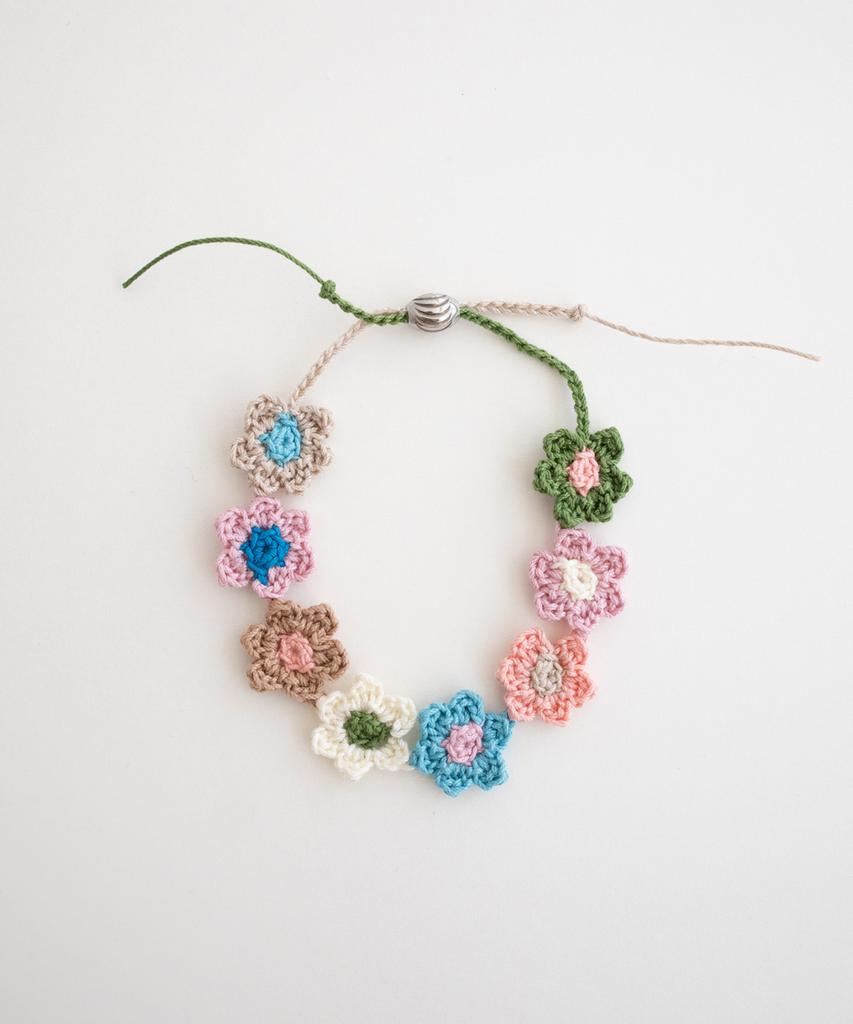 Merrymotive Vintage Flower Garden Crochet Bracelet