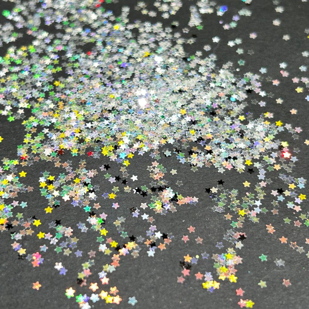 1mm Iridescent Star Nail Art Sequins - DIY Decorations