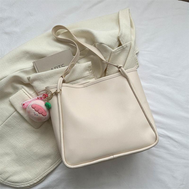 Stylish Pink Pu Tote Bag For Women Perfect For Casual Autumn Commute With Large Capacity