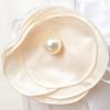 Ringe-Kissen Hochzeit Blumenmädchen Korb Perlen Kunstblumen Weiße Satin Kollektion Kleine Blumenkörbe mit Henkel