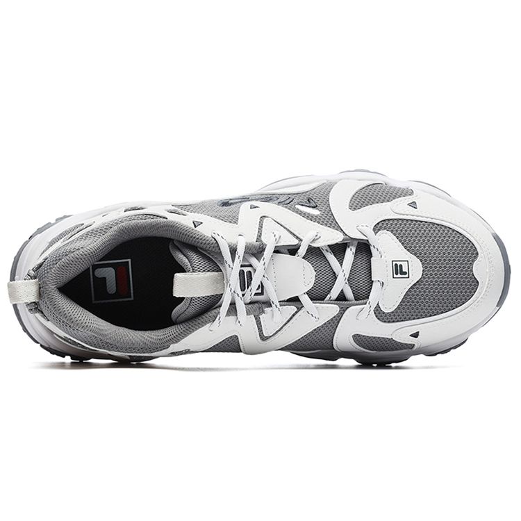 Fila Cat Paw Fluid 4.0 Fabric Synthetic Leather Retro Sports Versatile Low-Top Casual Shoes Men Sneaker Gray F12M242101FFA