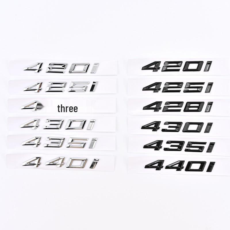 Compatible Emblem for 2020-2023 BMW 4 Series 420i, 425i, 430i, and 440i - Modified Rear Displacement Badge