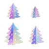 New 4PCS/SET Dazzling Paper Snowflakes Hanging 3D Waterproof For Festival Celebration Reusable Iridescent Christmas Garland