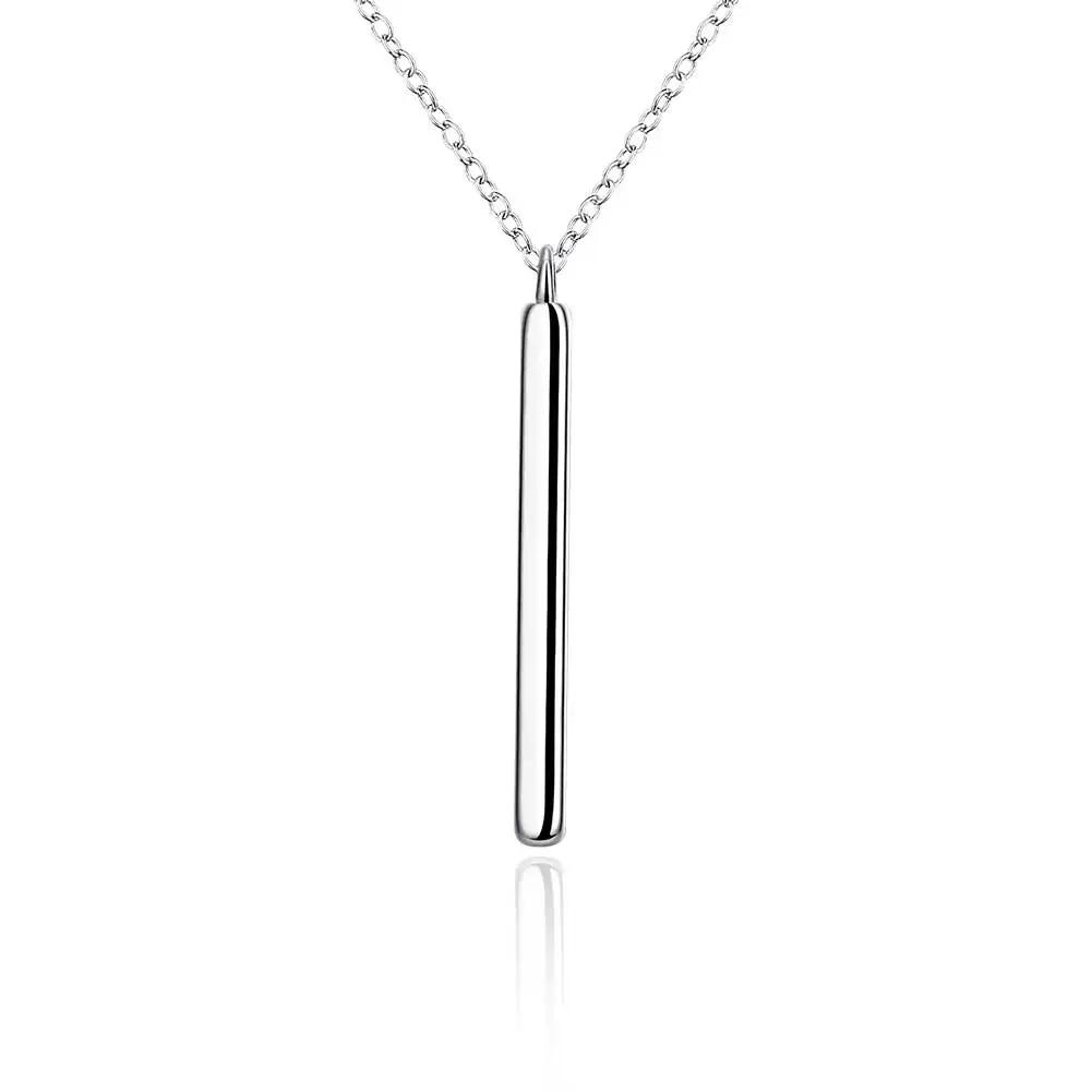 Chic 925 Sterling Silver Bar Pendant Chocker Statement Necklaces Punk Style New Year's Gifts Fine Jewelry For Women Collares