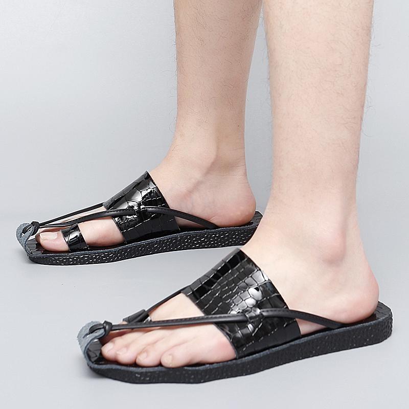 2026 Letní Kožené Pantofle Plážová Obuv Pánské Žabky Pánské Pantofle Módní Venkovní Pánské Boty Mules Žabka Zapatos Hombre