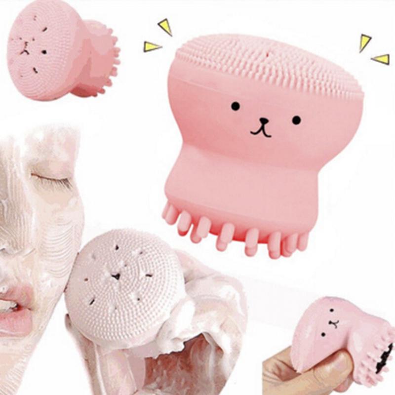 Lovely Small Octopus Shape Silicone Facial Cleaning Brush
