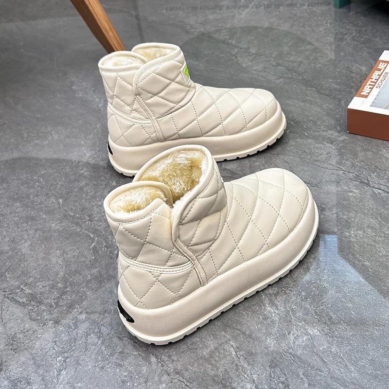 Fashion Hot Selling 2025 Winter New Women's Shoes Short Snow Boots Warm Cotton Shoes Plus Velvet Thick Soled Women's Boots Sneakers