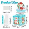 Snowman Santa Blue Claus Pattern Gift Box Christmas Decoration Prop Atmosphere