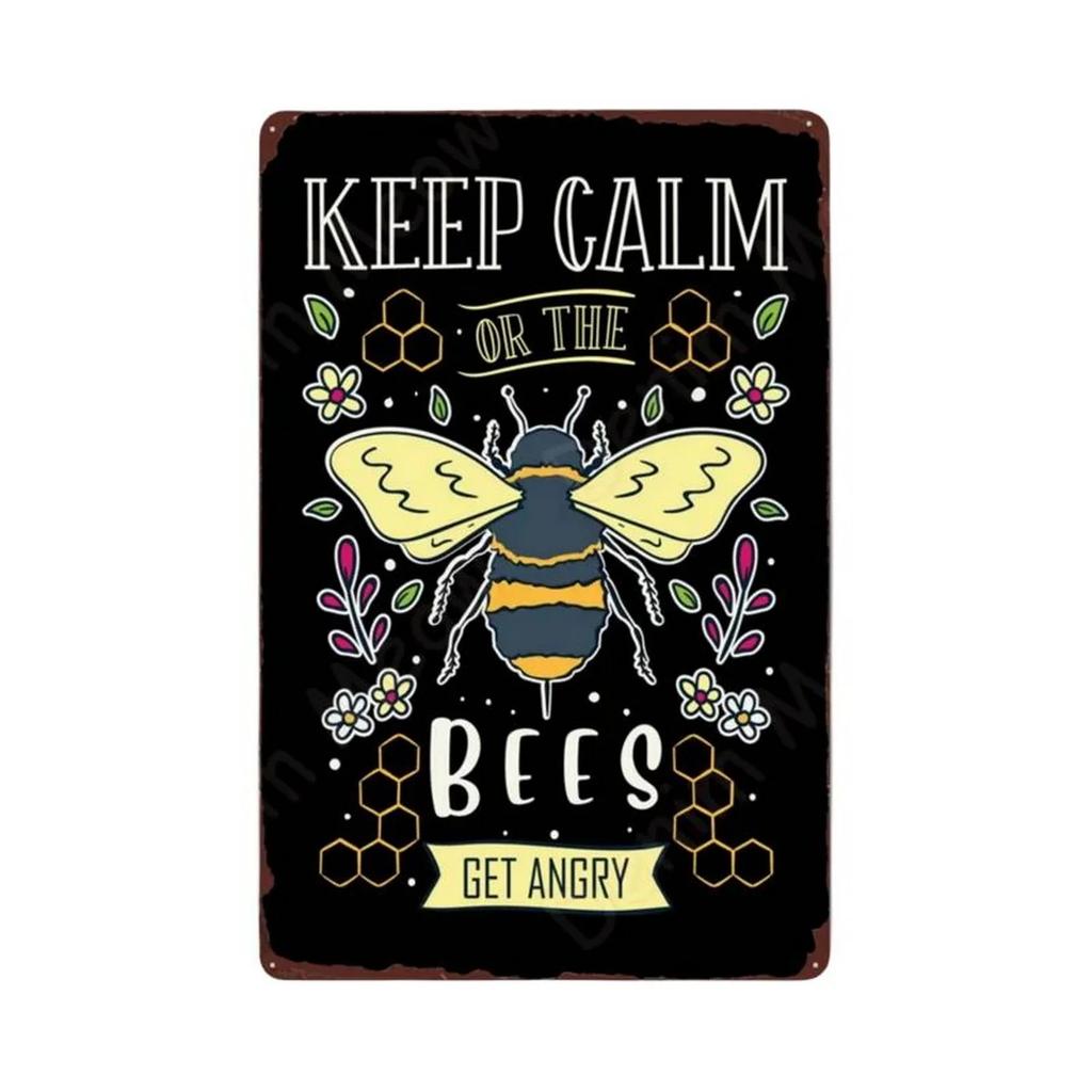 Metal Tin Signs Feeding The Bees Wall Decoration Plaque Vintage Art Poster Iron Painting for Man Cave Home Cafe Garden Club Bar