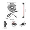 Car Seat Cooling Fan 360 Degree Adjustable Double Head Fan Car Low Noise Fan Car Seat Car Universal Fan for RV Truck