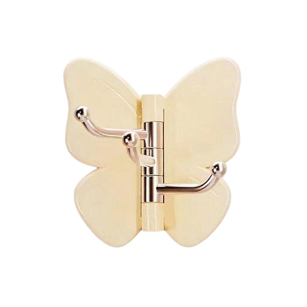 1/4PCS Plastic Butterfly Wall Hook Waterproof Adhesive Wall Hook  Kitchen Bathroom Storage