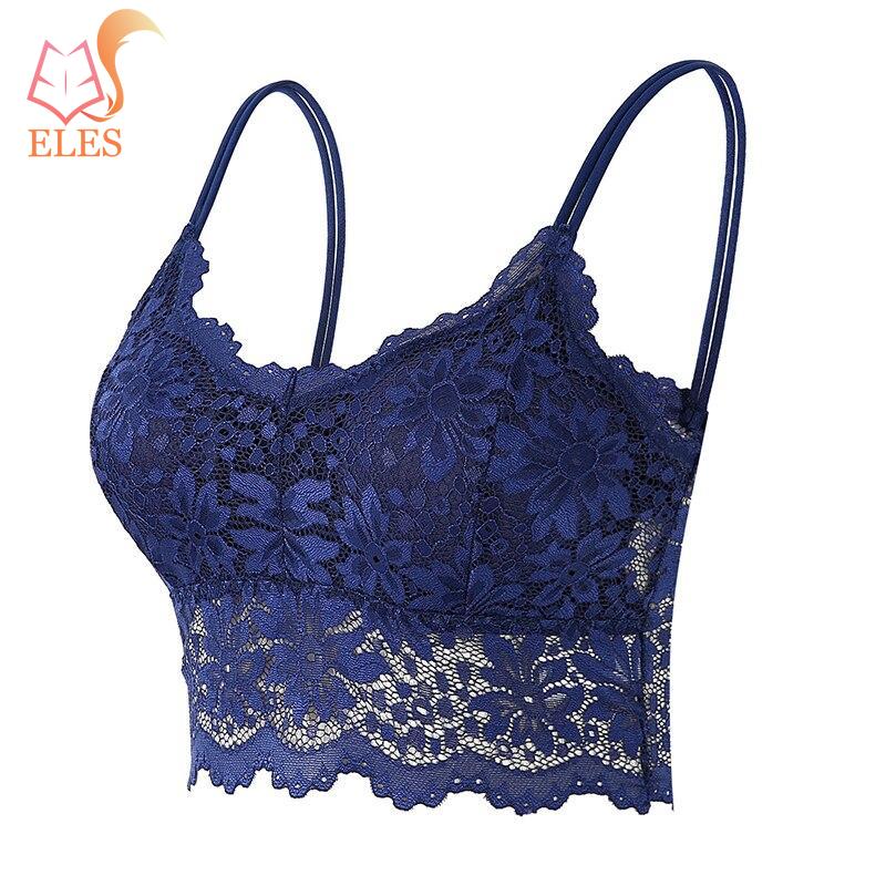 New Women Lace Bras Top Comfortable Bralette Solid Color Sexy Underwear Vest Female Hollow Out Wireless Lingerie Bra
