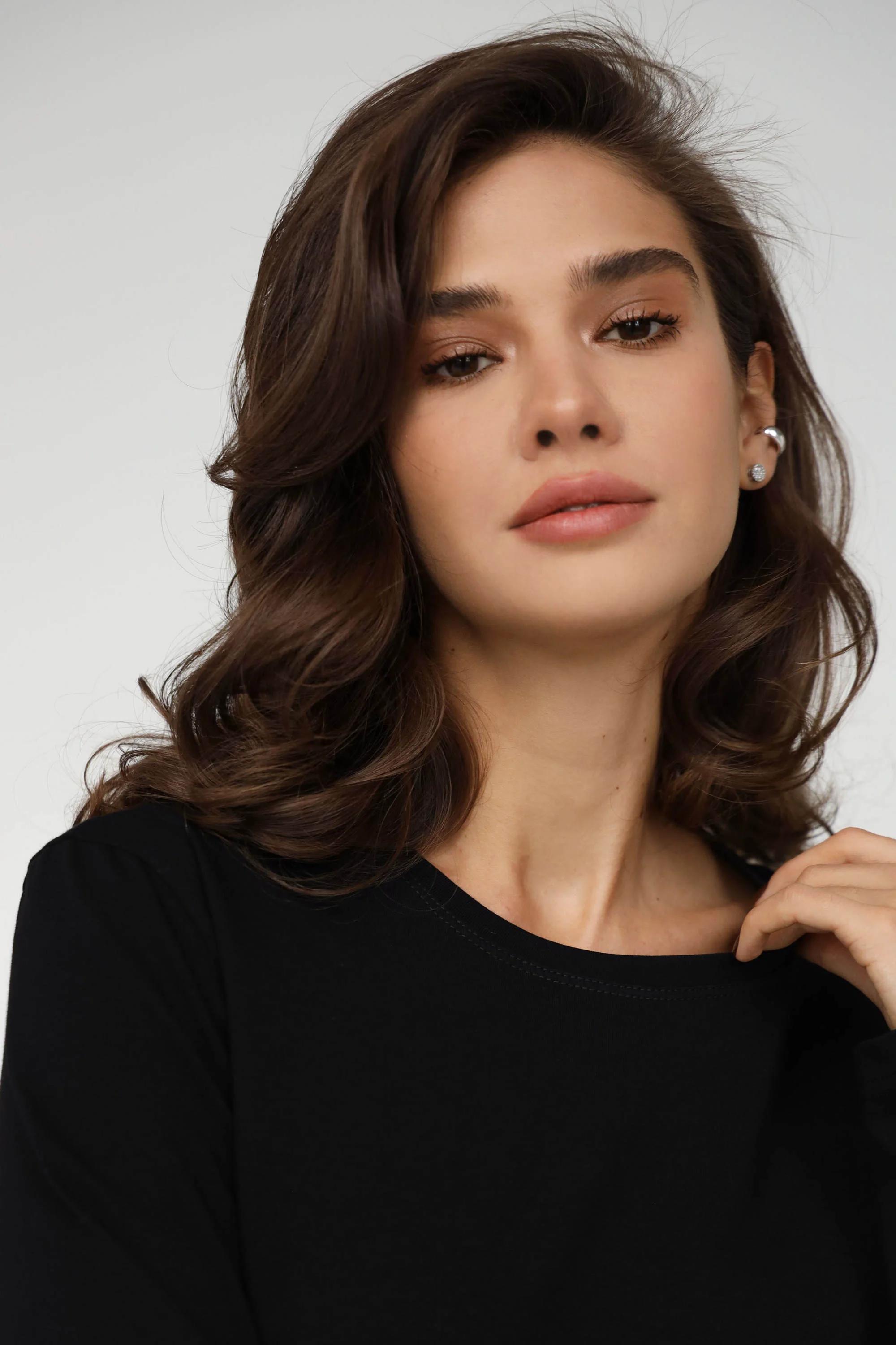 

Жіночий лонгслів German Volf (93746) 40(XS) прозорий колір чорний