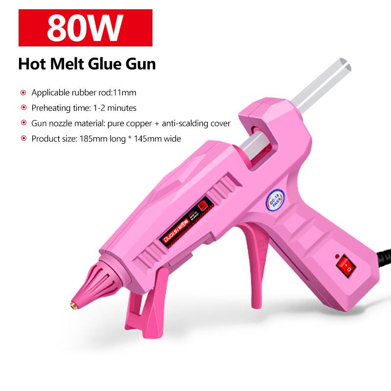 20W/60W/100W Heißklebepistole und 7mm Klebestift Mini-Pistole Thermoelektrisches Temperatur-Reparaturwerkzeug DIY Kostenloser Heißklebestift