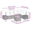 Garden Sofa Set 6 Pcs Beige Poly Rattan