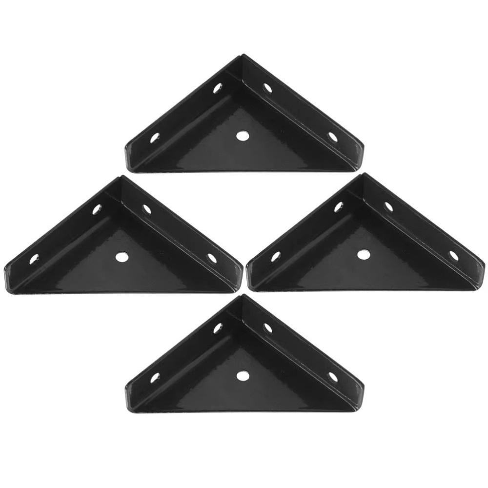 12Pcs 90 Degree Triangle Corner Brackets L-Brackets Corner Stand for Furniture Reinforcement