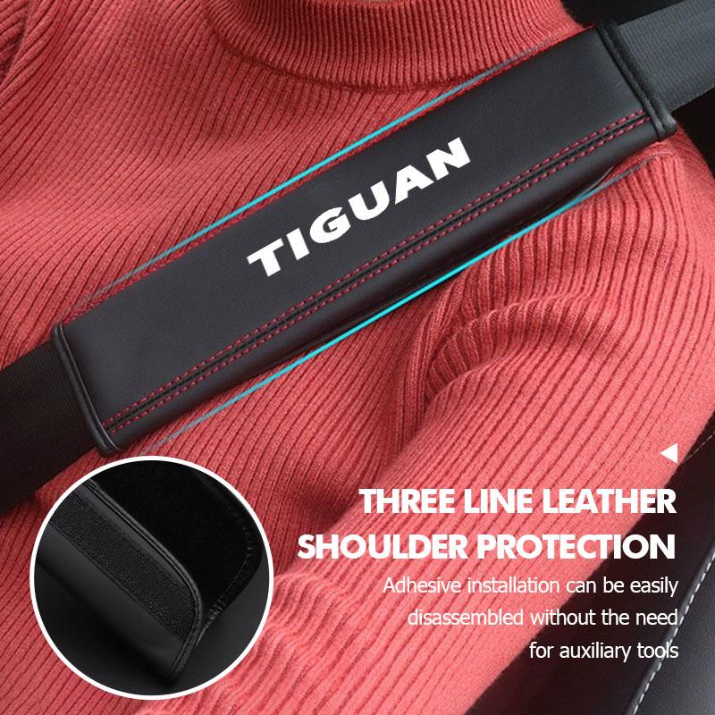 BAD1 car Seat Belt Shoulder Cover Protection Pads accessor For Volkswagen VW Golf Jetta Passat mk4 mk5 mk6 CC B5 B6 B7 Golf