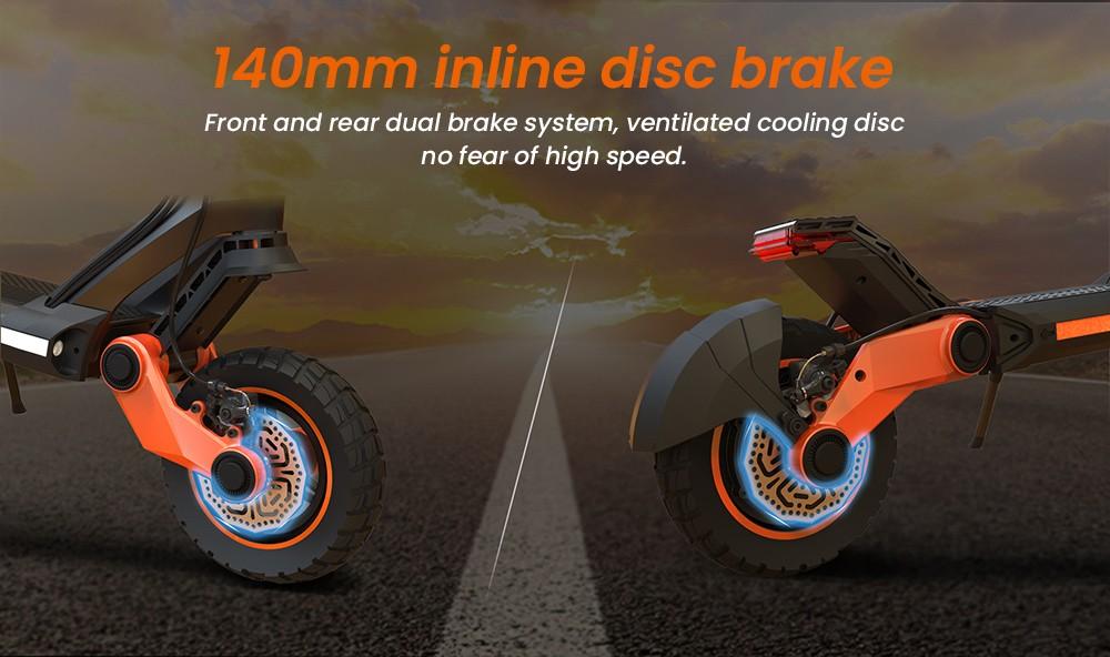 KuKirin G3 Electric Scooter 1200W Rear Motor 52V 18Ah 50KM/H Max Speed 70KM Range Touchable Display Control Panel TPU Suspension