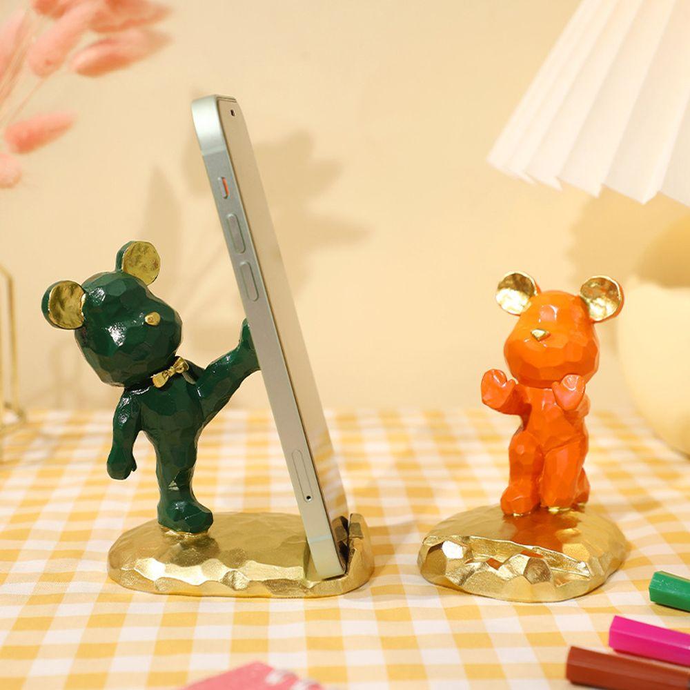 Gift Desk Ornaments Home Decoration Mobile Phone Stand Storage Holders Phone Holder Bear Sculpture
