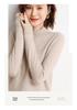 Women's Loose Fit Cashmere Half-High Neck Sweater - Soft, Classic Autumn/Winter Knit Base Layer
