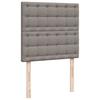 Vidaxl Letto Continentale Con Materasso, Taupe, Tessuto, 90X200 Cm
