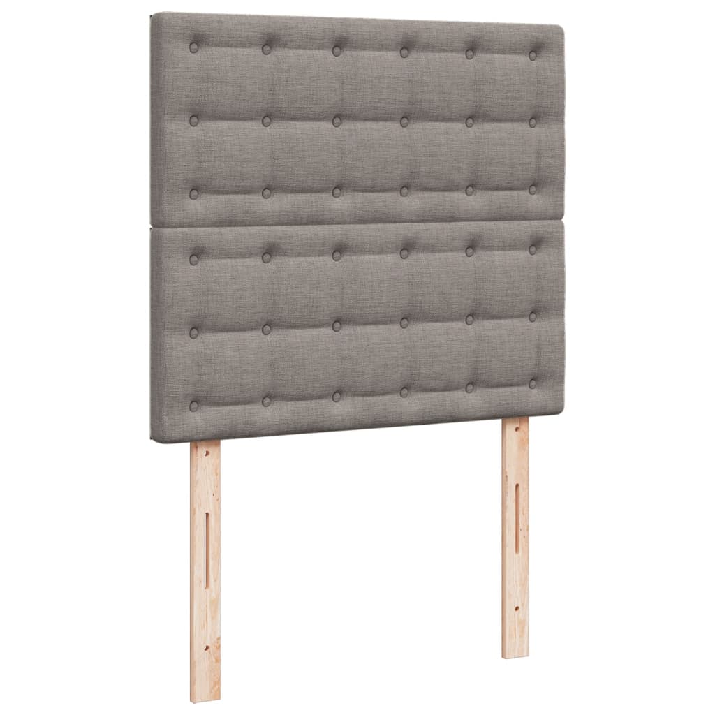 Vidaxl Letto Continentale Con Materasso, Taupe, Tessuto, 90X200 Cm