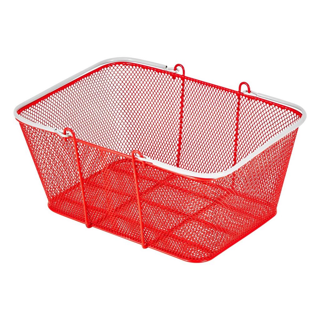 Shopping Baskets, 12 PCS, 22L Stackable Metal Grocery Baskets with Handles, Dense Mesh Structure, Holds up to 20 kg, Portable for Grocery, Retail,