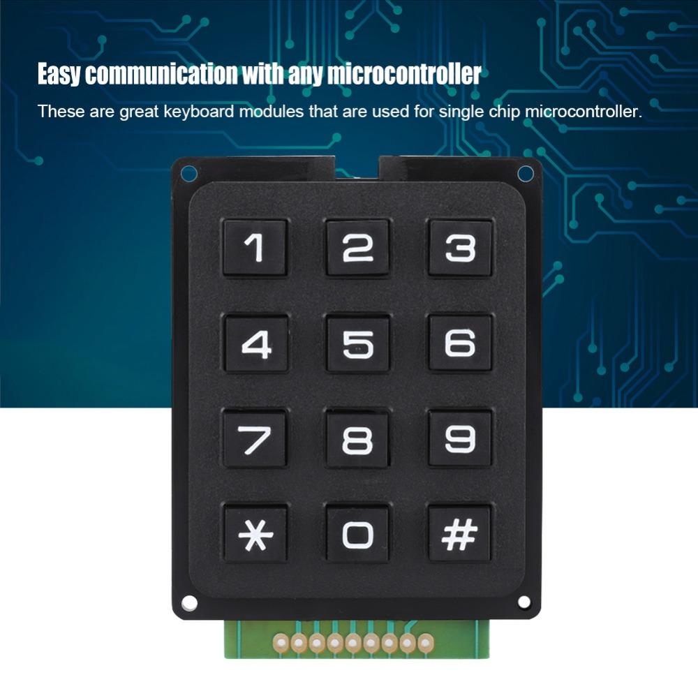 Push Buttons External Keypad 3x4 Matrix Array Switch Practical Number Pad  DIY Electronics