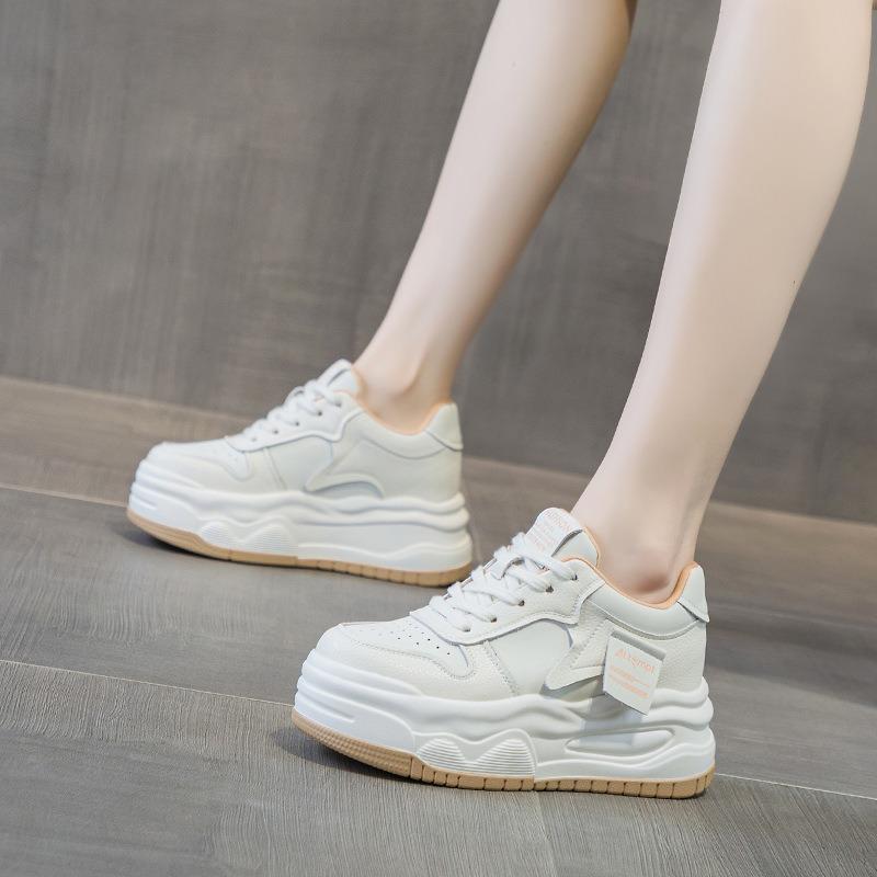 Height-increasing shoes within centimeters, new thick-soled small shoes, casual sports muffin height-increasing small white shoes