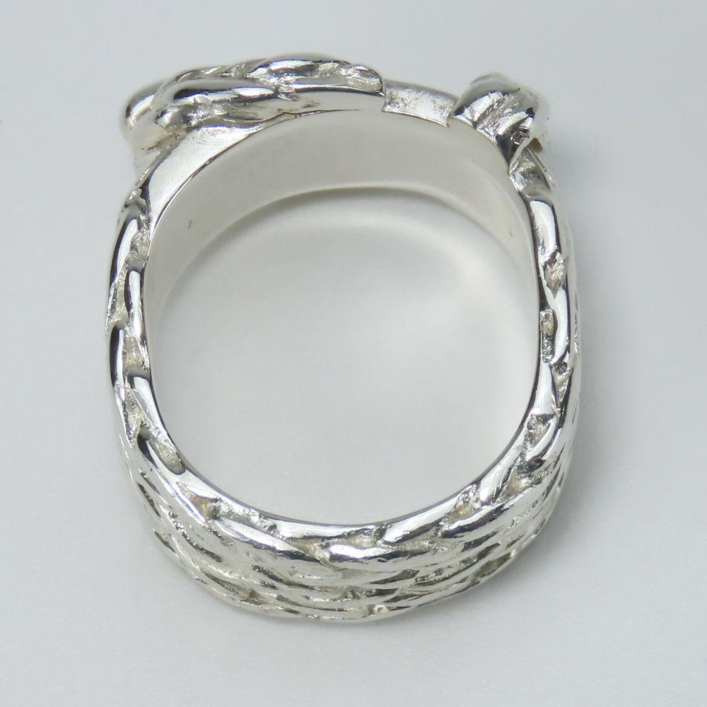 Used HERMES Ring Diane EU#49 51 Silver925 12.1g Silver Accessories