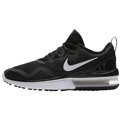 Air Max Fury Abrasion Resistant Low Top Running Shoes Women's Black White AA5740-001