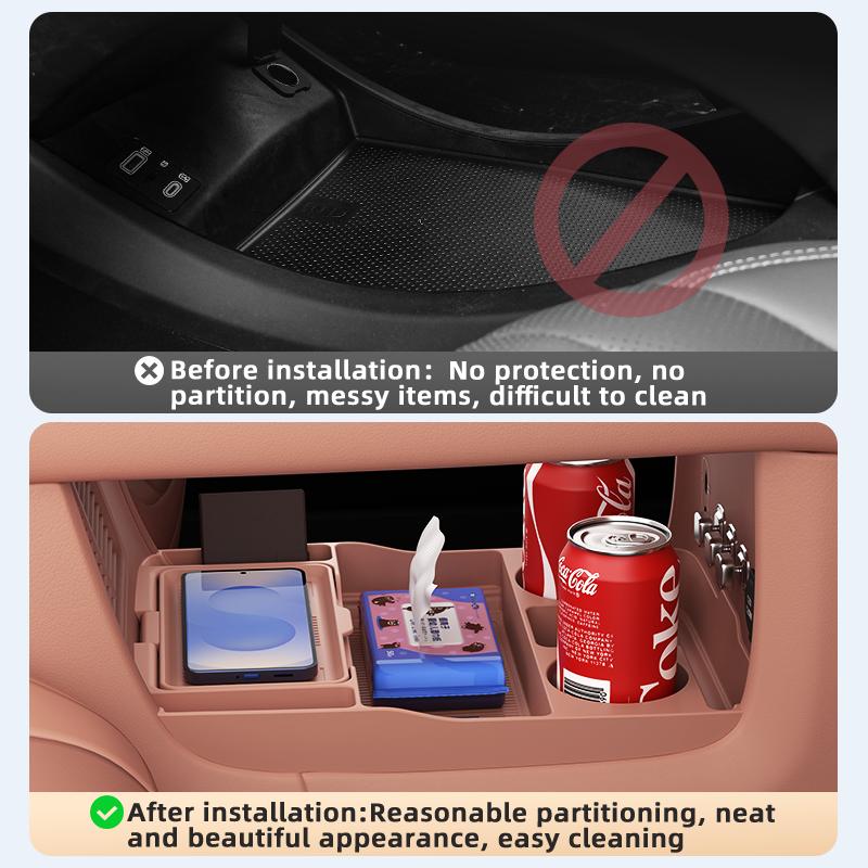 Car Center Console Storage Box For Leapmotor D19 2025+ Armrest Glove Box Organizer Tray Interior Accessories 1Pc