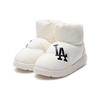MLB Chunky Classic A Fleece Bouncer Fabric Warm Waterproof Fashion Versatile Short Snow Boots Women Boots White 3AWBBPB36-07WHS