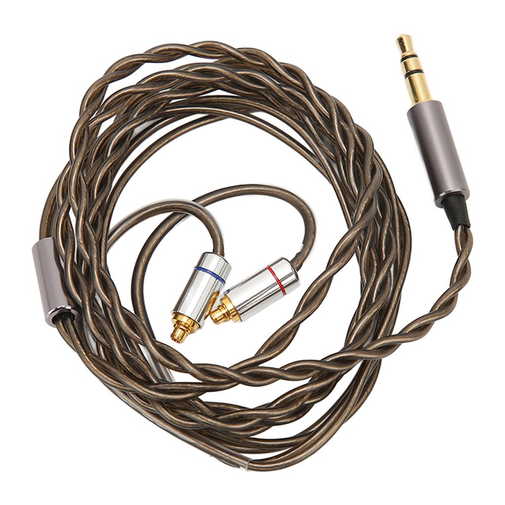 MMCX Earphone Cable 3.5mm Plug Silver Plated Copper Core Earbuds Upgrade Wire for Sennheiser IE300 IE600 IE900 3.9ft