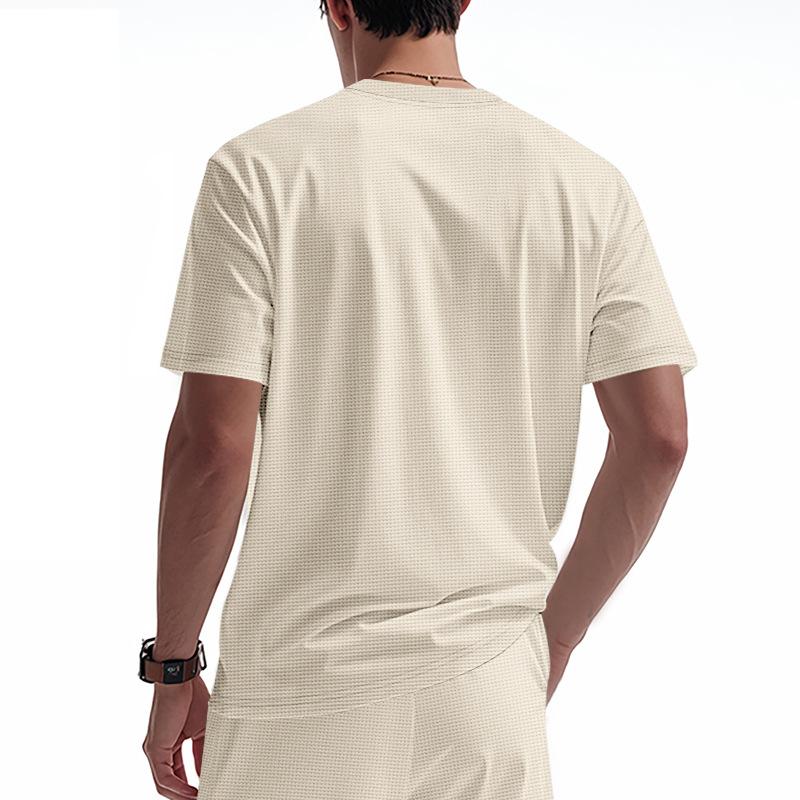 Callaway Embroidered New Summer Men's Loose Waffle Golf Breathable Simple Light Luxury Casual Personalized Short Sleeve