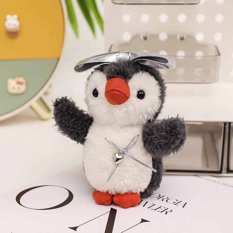 Lindo lindo pingüinito vestido colgante peluche muñeca niña mochila llavero colgante pequeño muñeco de trapo