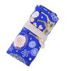 Pencil Roll Bag Blue Deer Pattern Canvas 48 Holes Large Capacity Storage Bag Stationery
