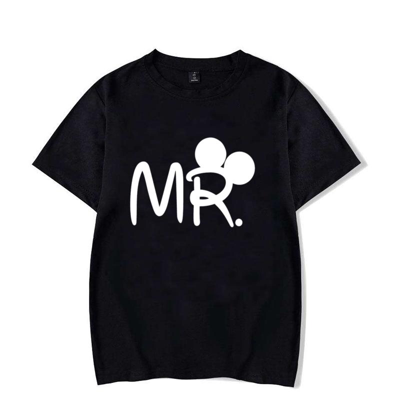 Valentine's Day T Shirts Funny MR.MRS. Print T Shirt Fashion Summer Graphic Clothing Women Men Tops Tees