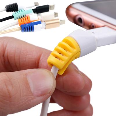 4 ks Ochranný šetrič kryt pre telefóny USB nabíjací kábel Kábel
