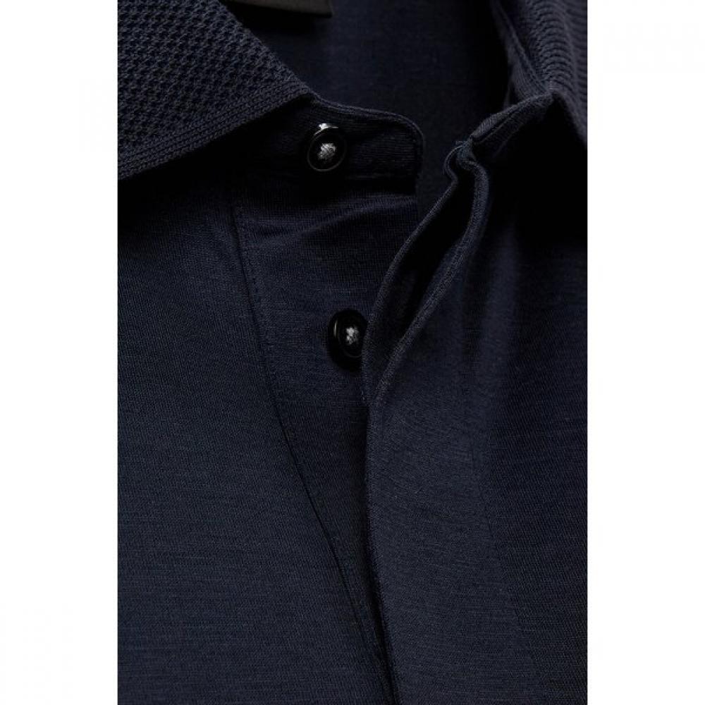 Emporio Armani 26 S S Men S Logo Embroidered Lyocell Polo Shirt  A516126026 