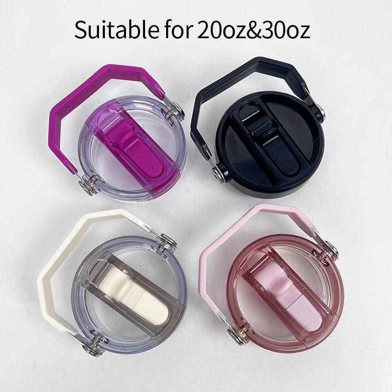 Para Taza Stanley IceFlow de 20/30oz Tapa a Prueba de Derrames Reemplazable Protección Ambiental Accesorios Creativos para Taza con Pajita en Espiral