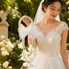 Handmade Bridal Floral Bouquet Photo-Ready Corsage Wristlet Fade-Resistant