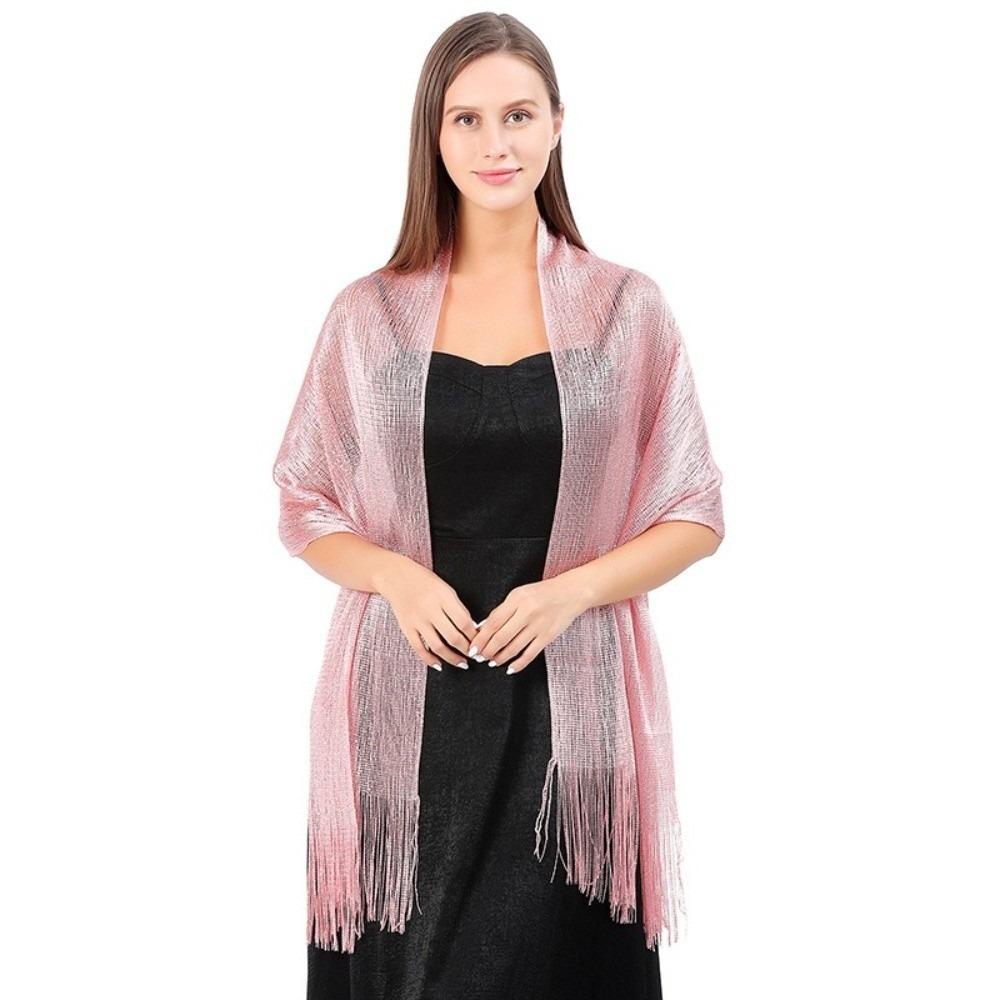 Sun Protection Hollow Out Shawl Solid Color Thread Dresses Multifunction Hollow Out Scarf  Girl